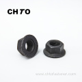 DIN 6923 Grade 10 black oxide finish Hexagon flange nuts